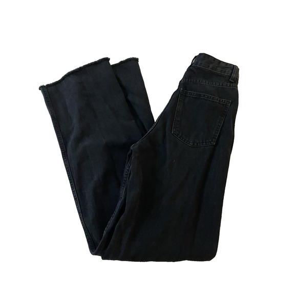 Zara Black Jeans Womens Size 2 Long Length Bootcut Denim Trousers Pants - Picture 1 of 12